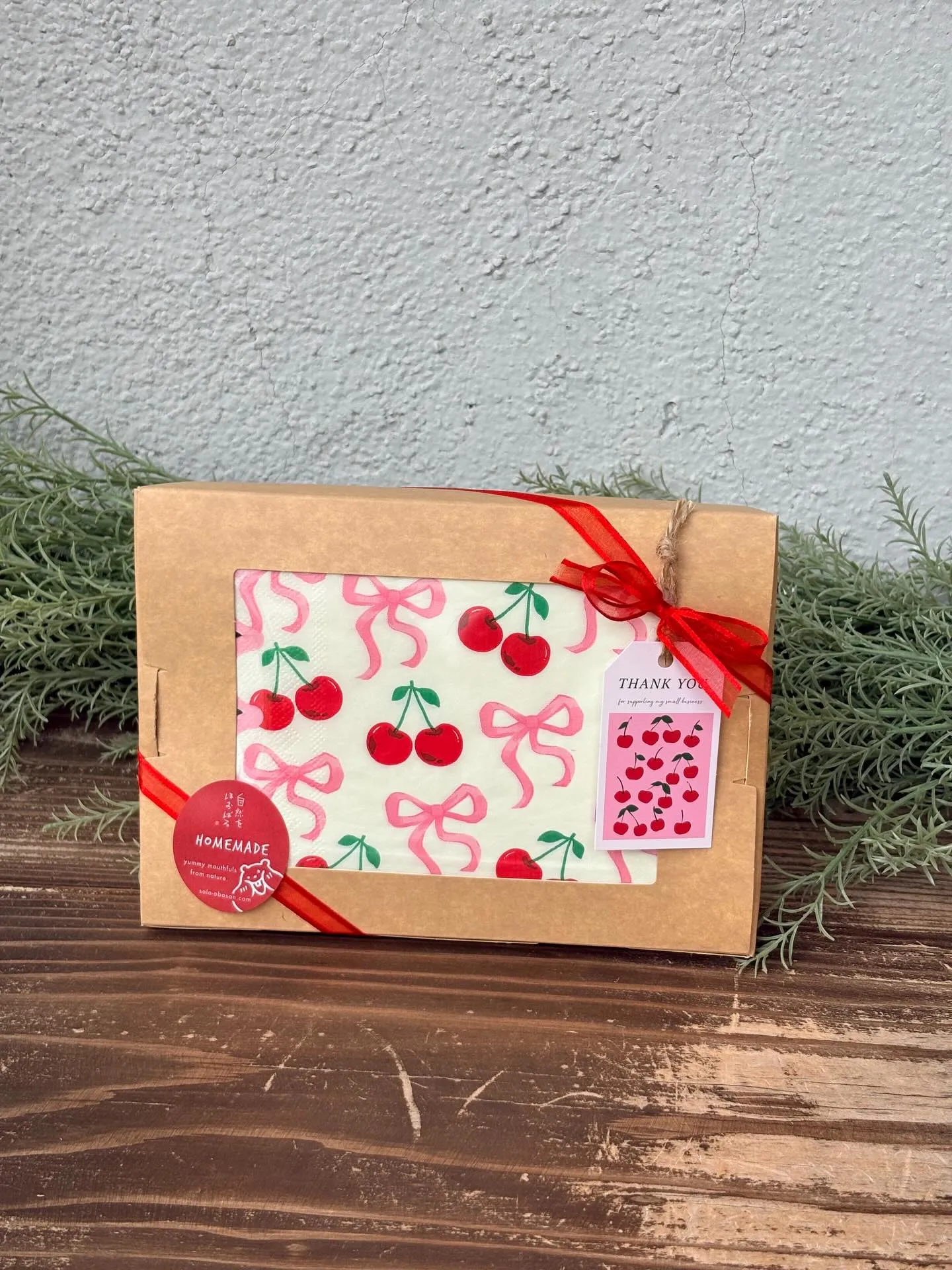 国産小麦クッキーのラッピング